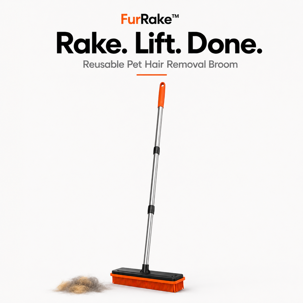 FurRake pet hair removal broom